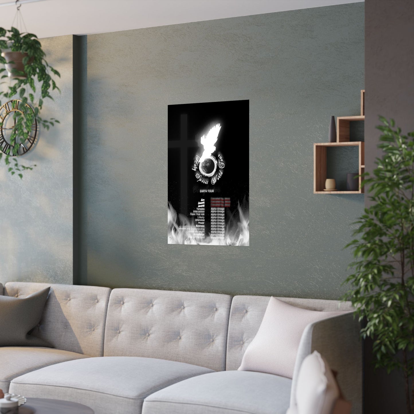 John 16:7 Holy Spirit World Tour Satin Poster
