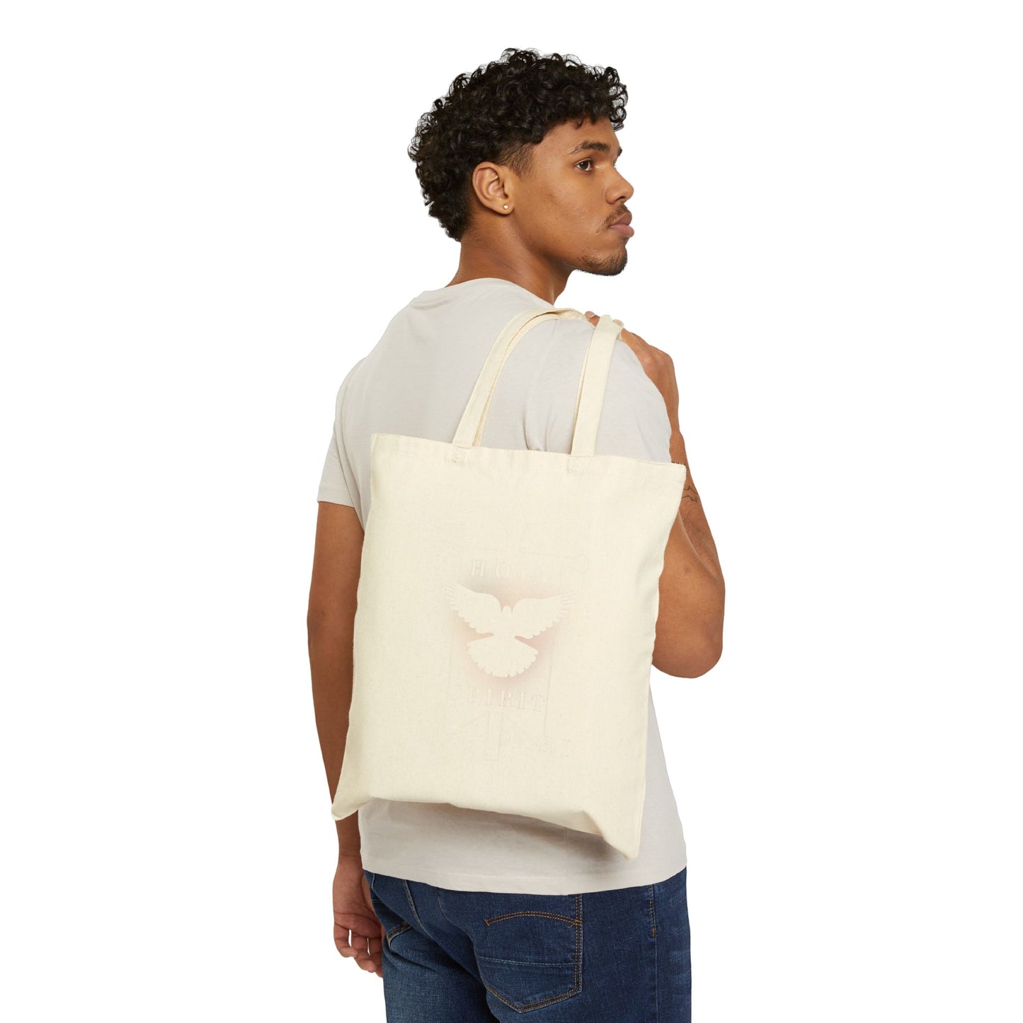 Repent In Jesus Name Painted Canvas Cotton Tote Bag