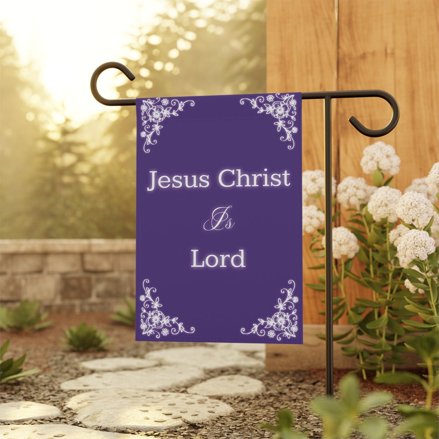 Jesus Christ is Lord Garden and Home Banner