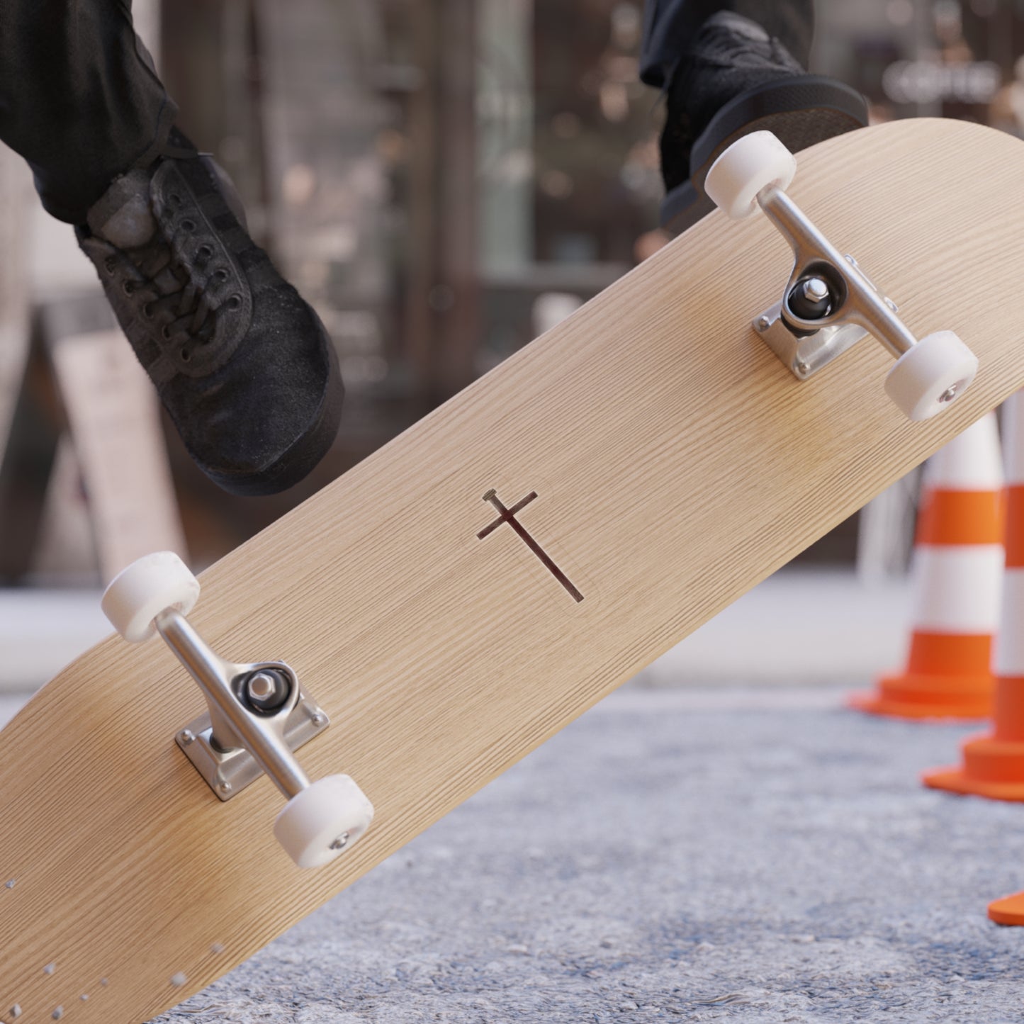 Bloody Wooden Cross Outdoor Sticker