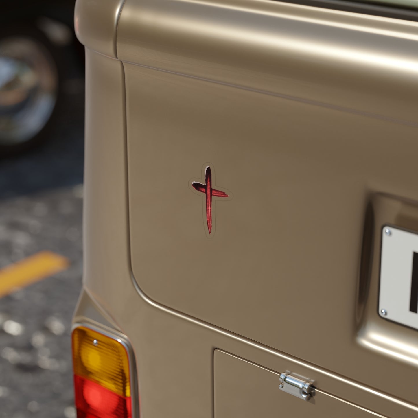 Romans 5:9 Transparent Outdoor Sticker