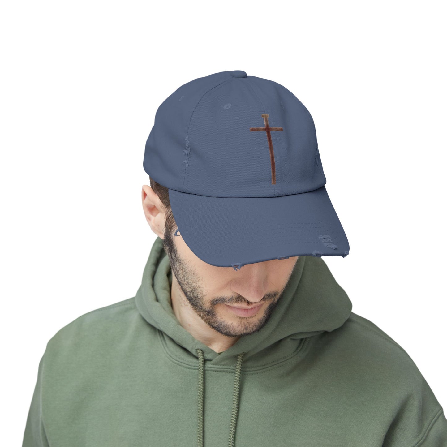 Rugged Cross Distressed Cap