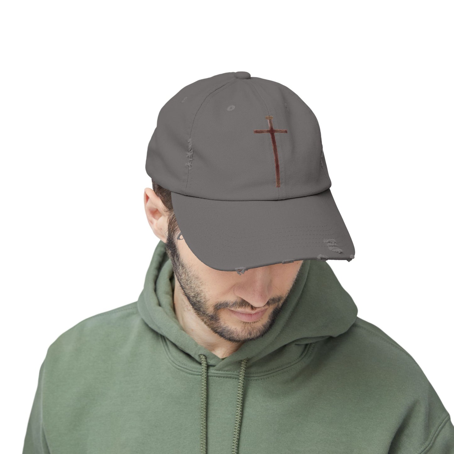 Rugged Cross Distressed Cap
