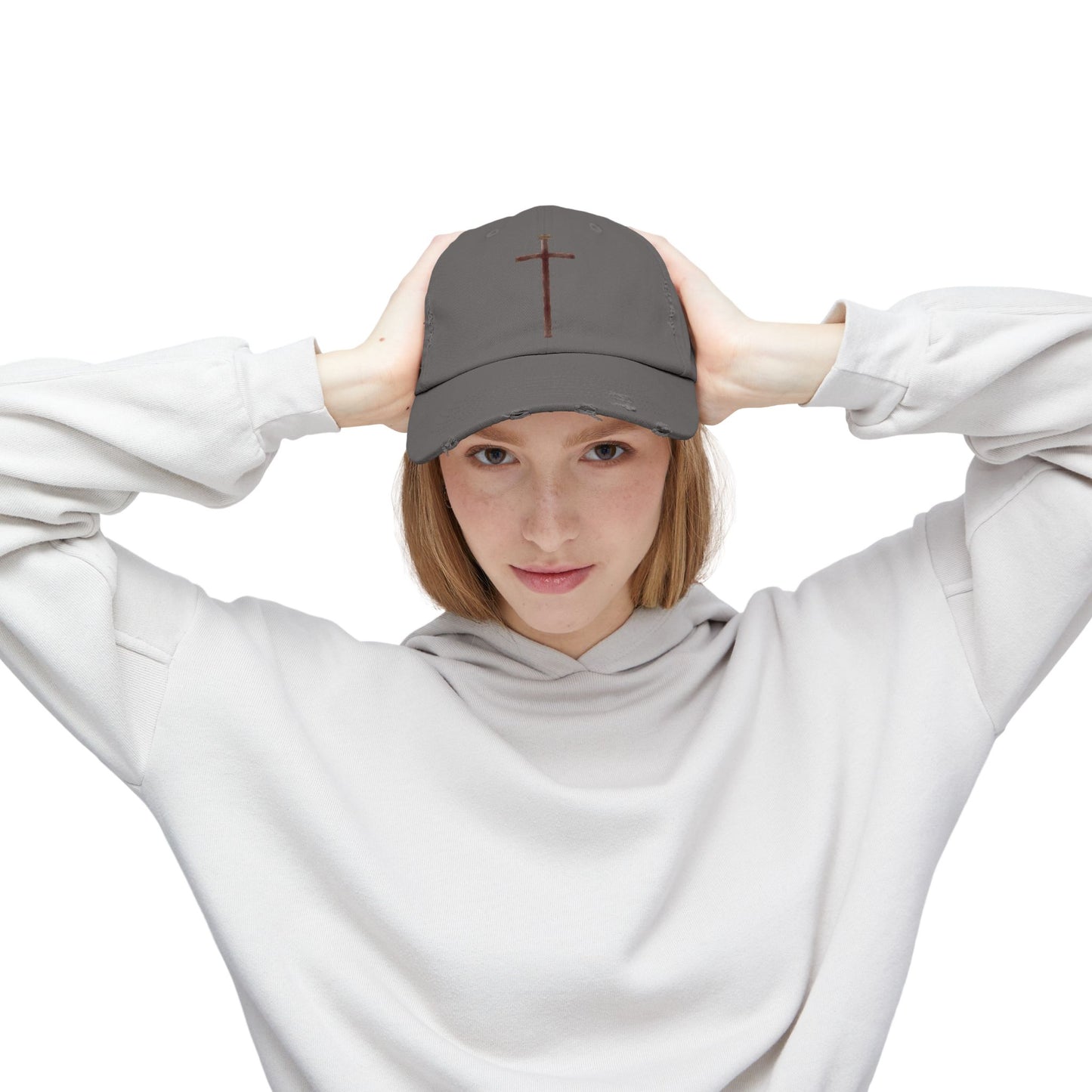 Rugged Cross Distressed Cap