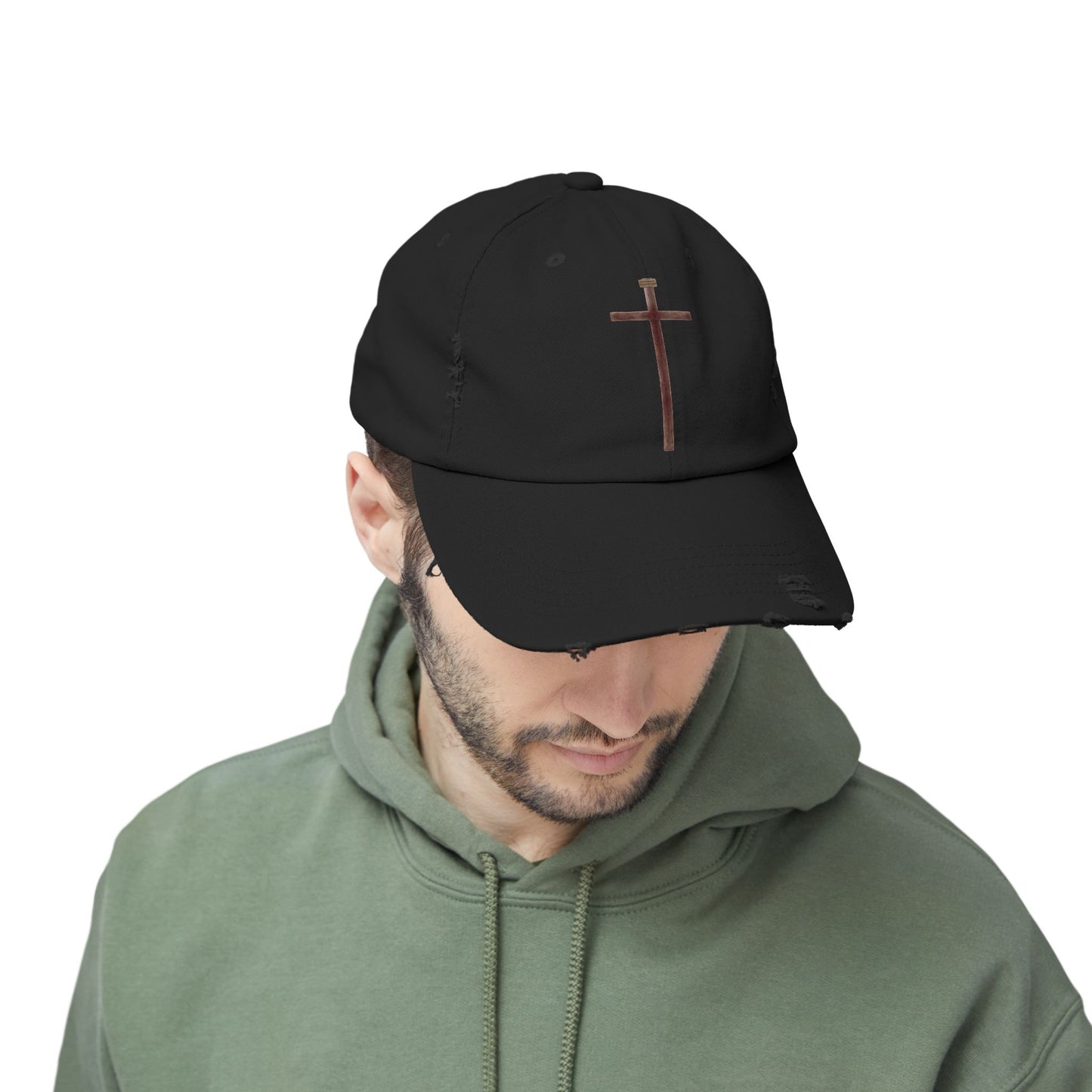 Rugged Cross Distressed Cap
