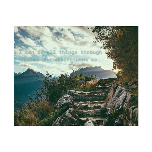 Philippians 4:13 [Textured Watercolor Matte Poster]