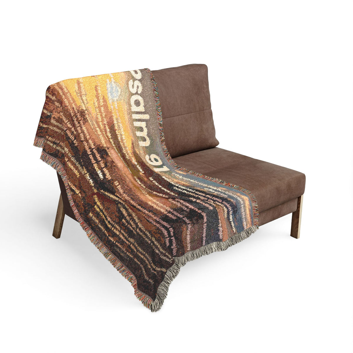 Psalm 91 Woven Cotton Blanket