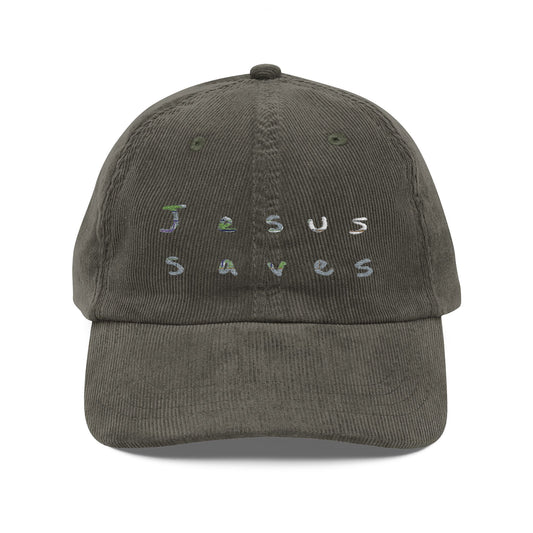 Jesus Saves Embroidered Cord Cap
