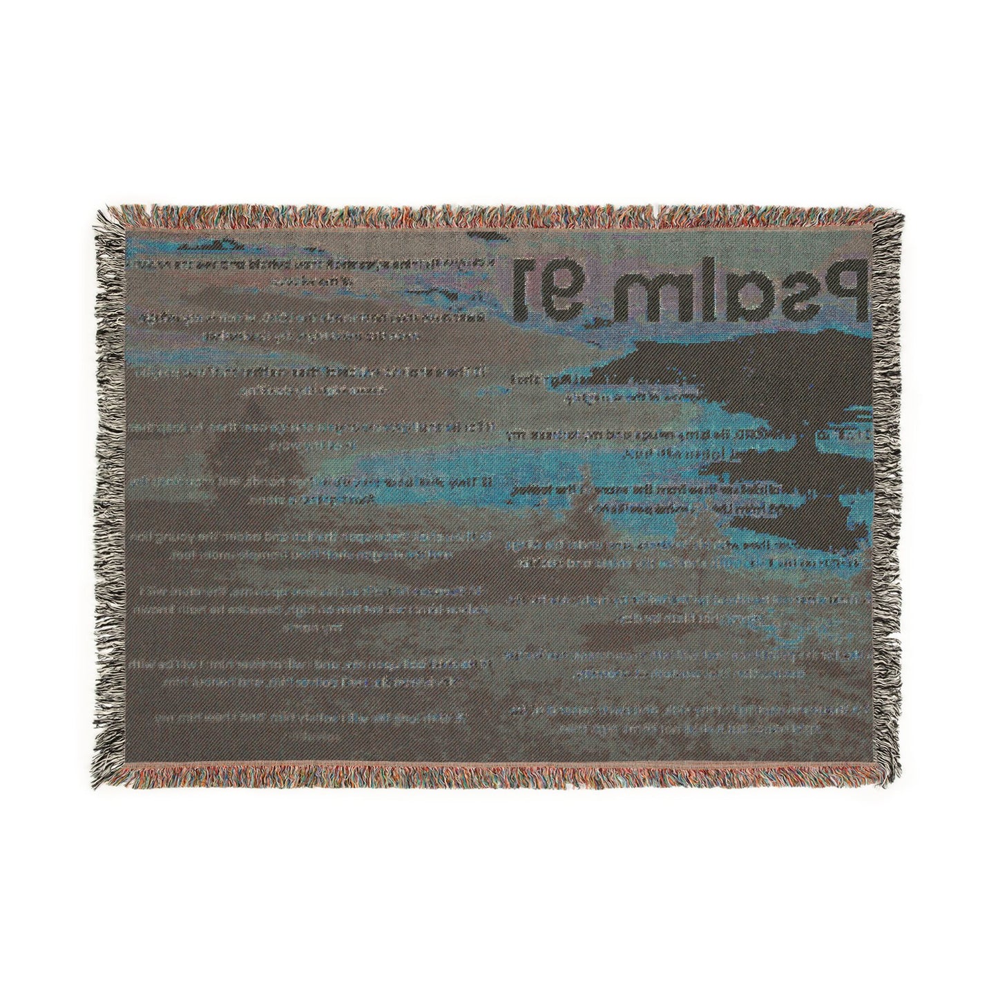 Psalm 91 Woven Cotton Blanket
