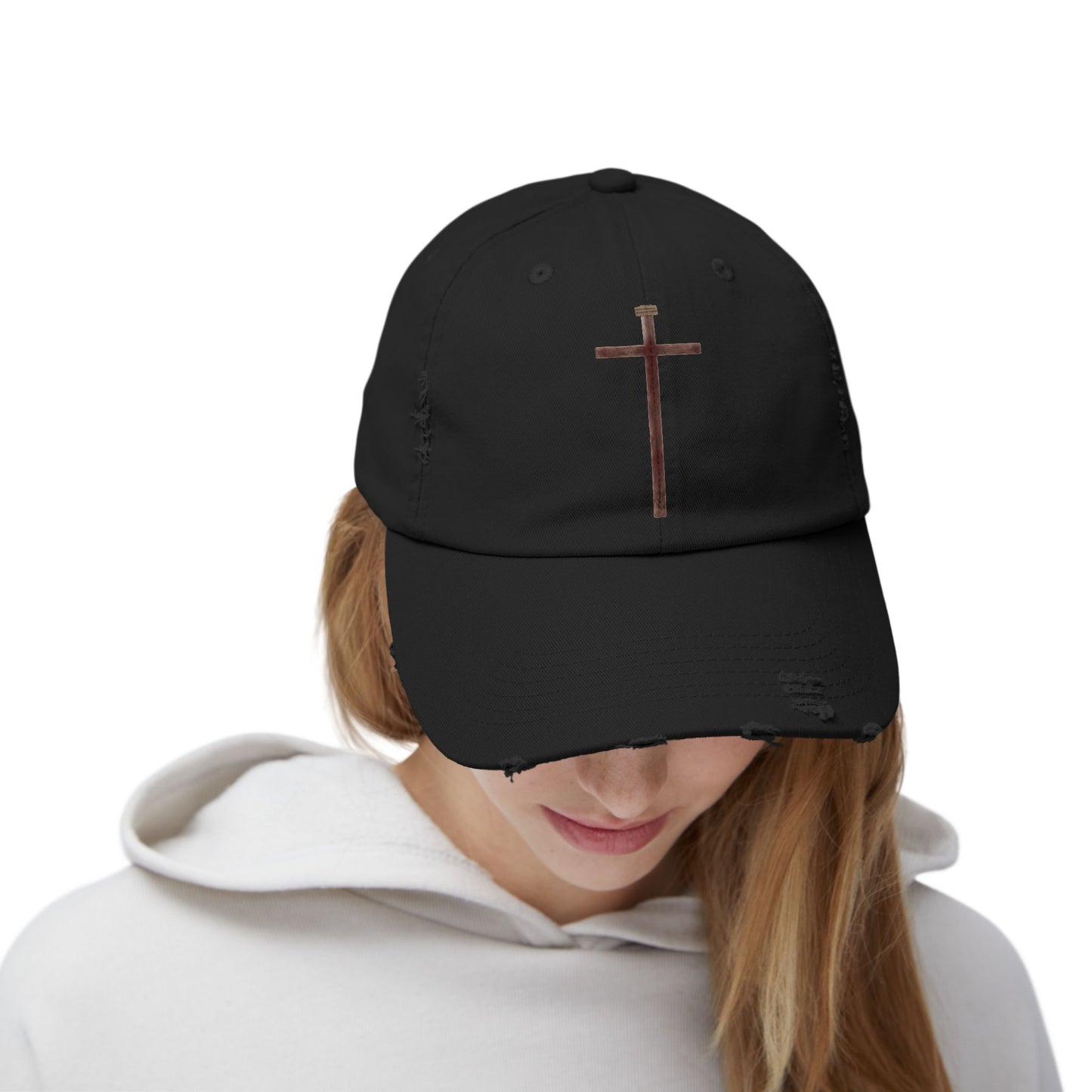 Rugged Cross Distressed Cap