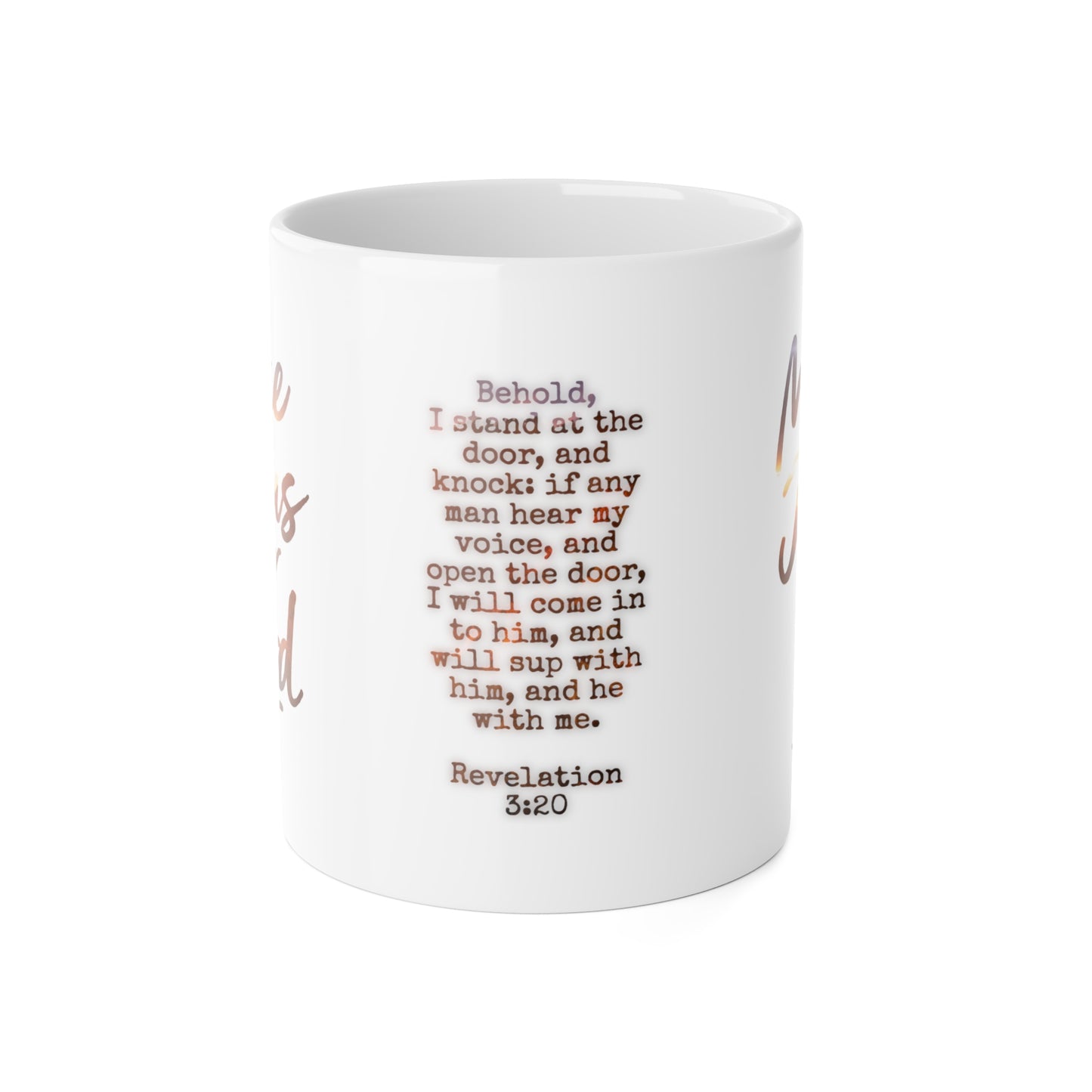 Revelation 3:20 Make Jesus Your Lord Ceramic Mug