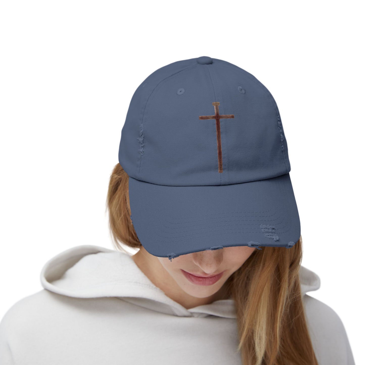 Rugged Cross Distressed Cap