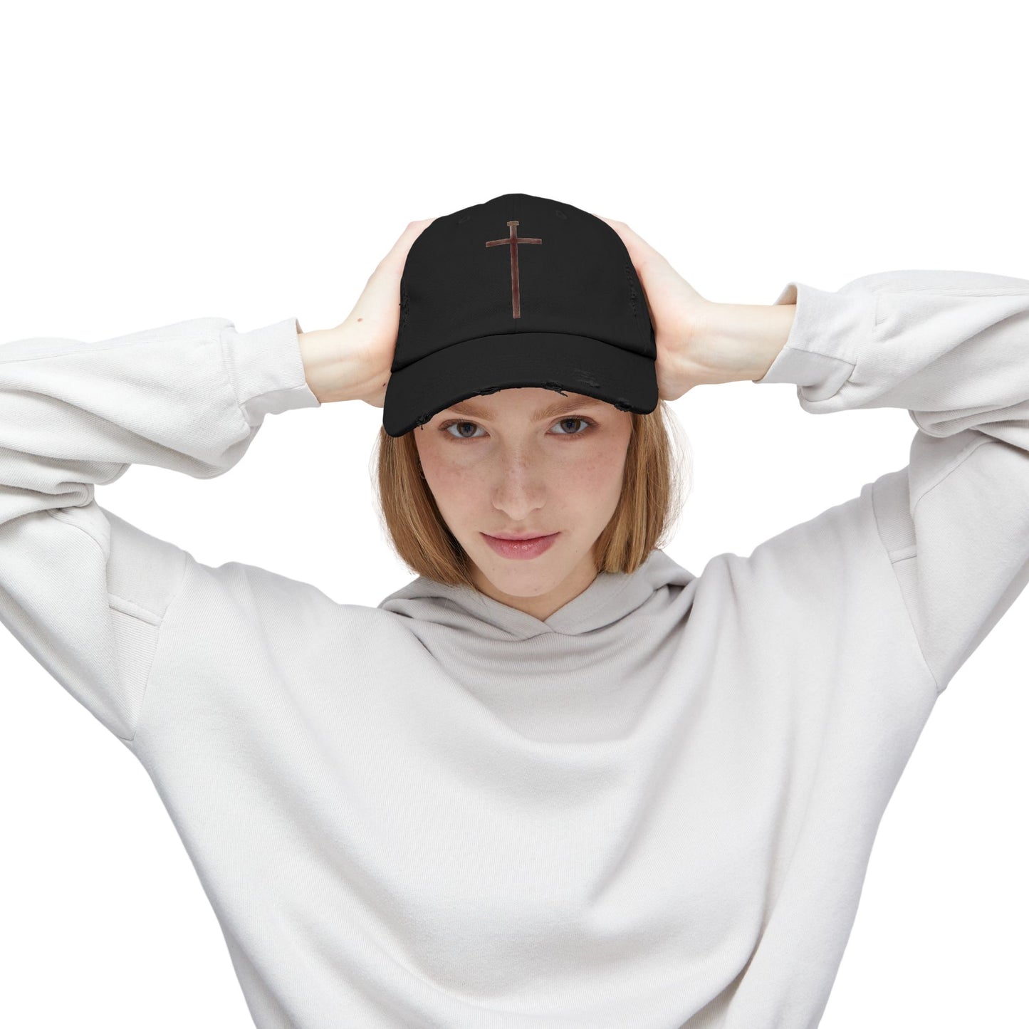 Rugged Cross Distressed Cap