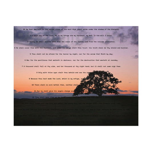 Psalms 91 [Textured Watercolor Matte Poster]