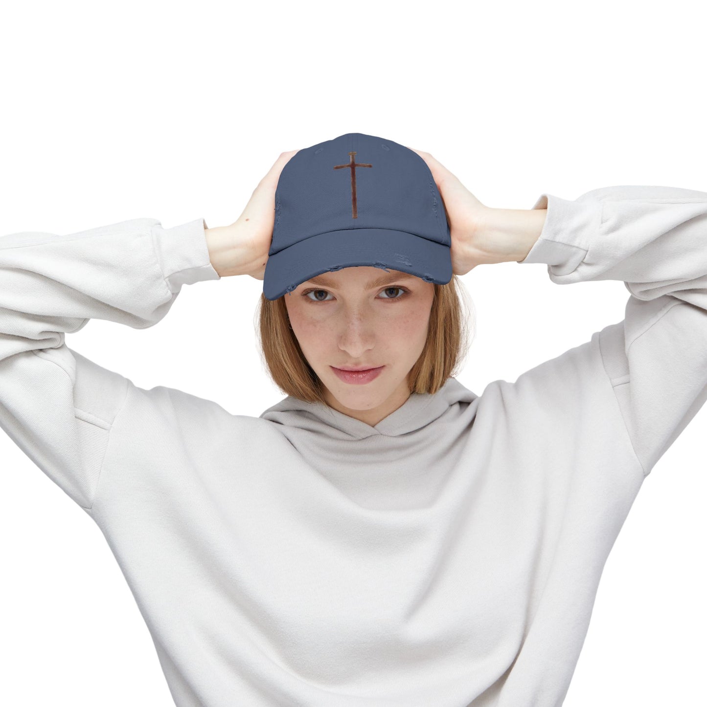 Rugged Cross Distressed Cap