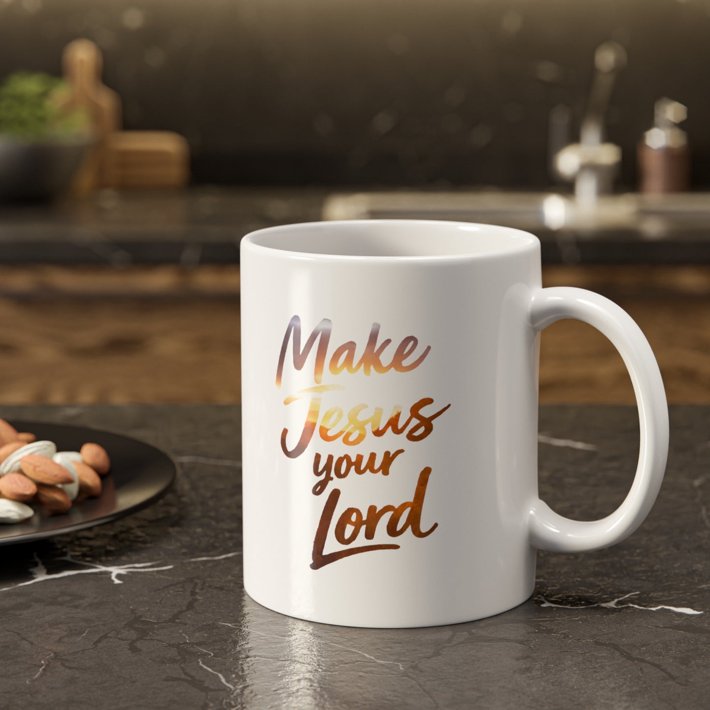 Revelation 3:20 Make Jesus Your Lord Ceramic Mug